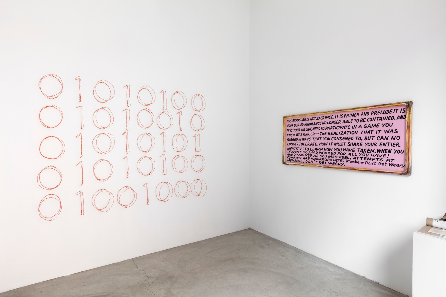 Installation view, Jonathan Borofsky, Mandy Harris Williams, Curated By Laura Hunt February 13 – March 10, 2018