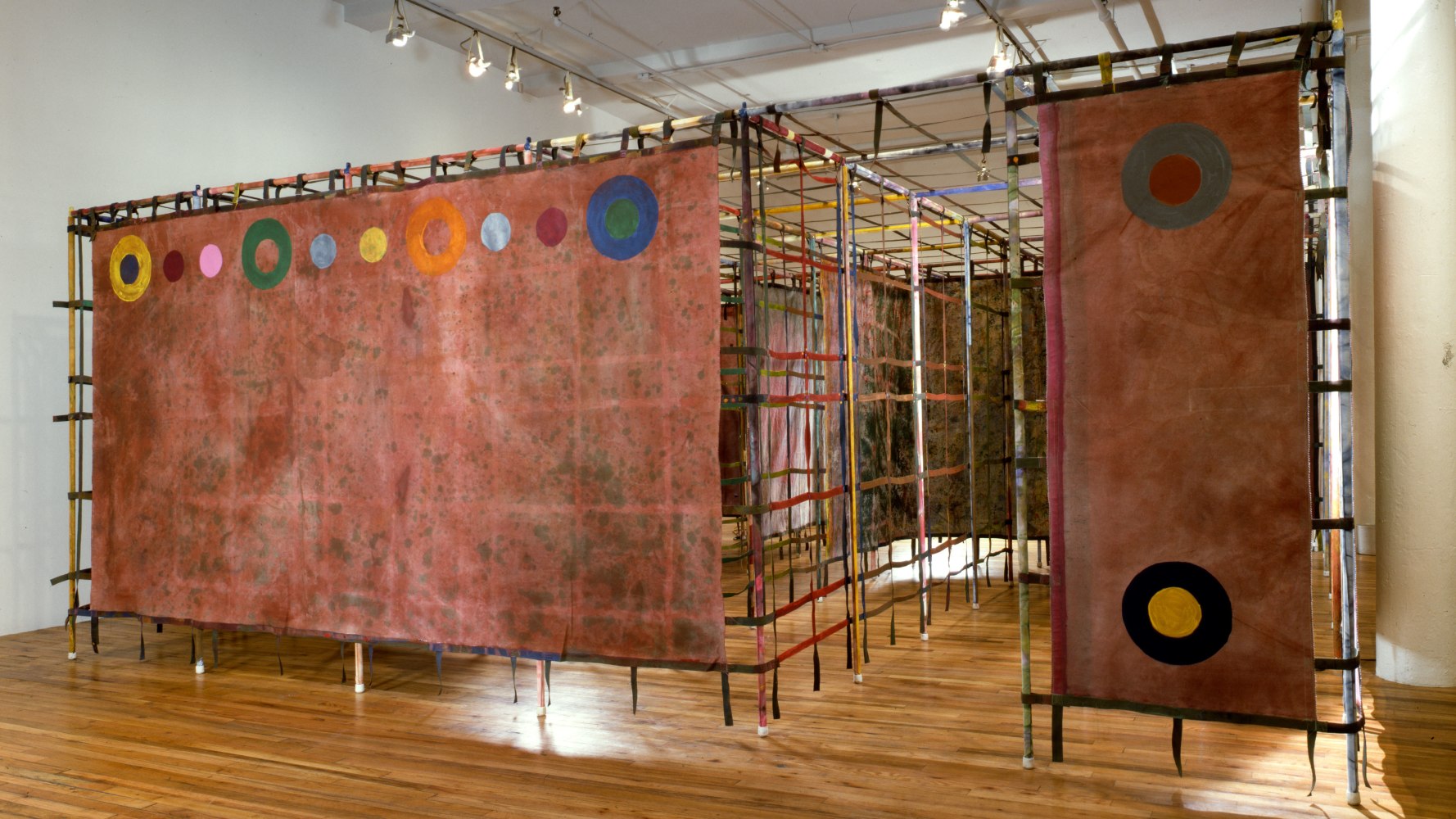 Installation view, Alan Shields, Paula Cooper Gallery, 155 Wooster Street, New York, April 3 - 30, 1982. © 2025 Alan Shields / Artists Rights Society (ARS), New York. Courtesy Paula Cooper Gallery, New York. Photo: Eeva Inkeri.