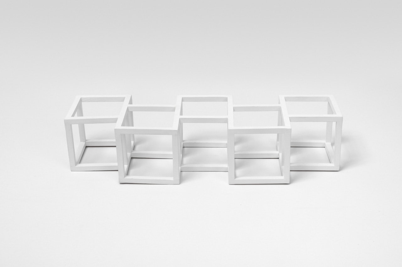 Sol LeWitt Untitled, 1971 painted wood 5 1/4 x 7 3/4 x 24 1/2 in. (13.3 x 19.7 x 62.2 cm)