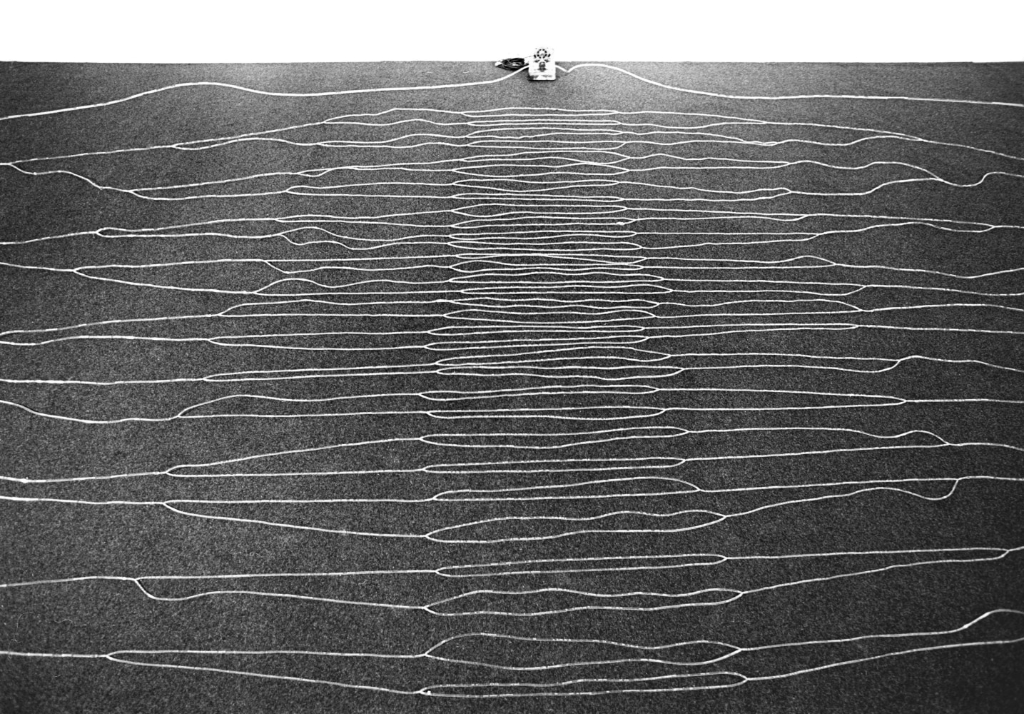 Hans Haacke Circulation, 1969 water, air bubbles, one circulating pump, plastic tubing and connectors dimensions variable.