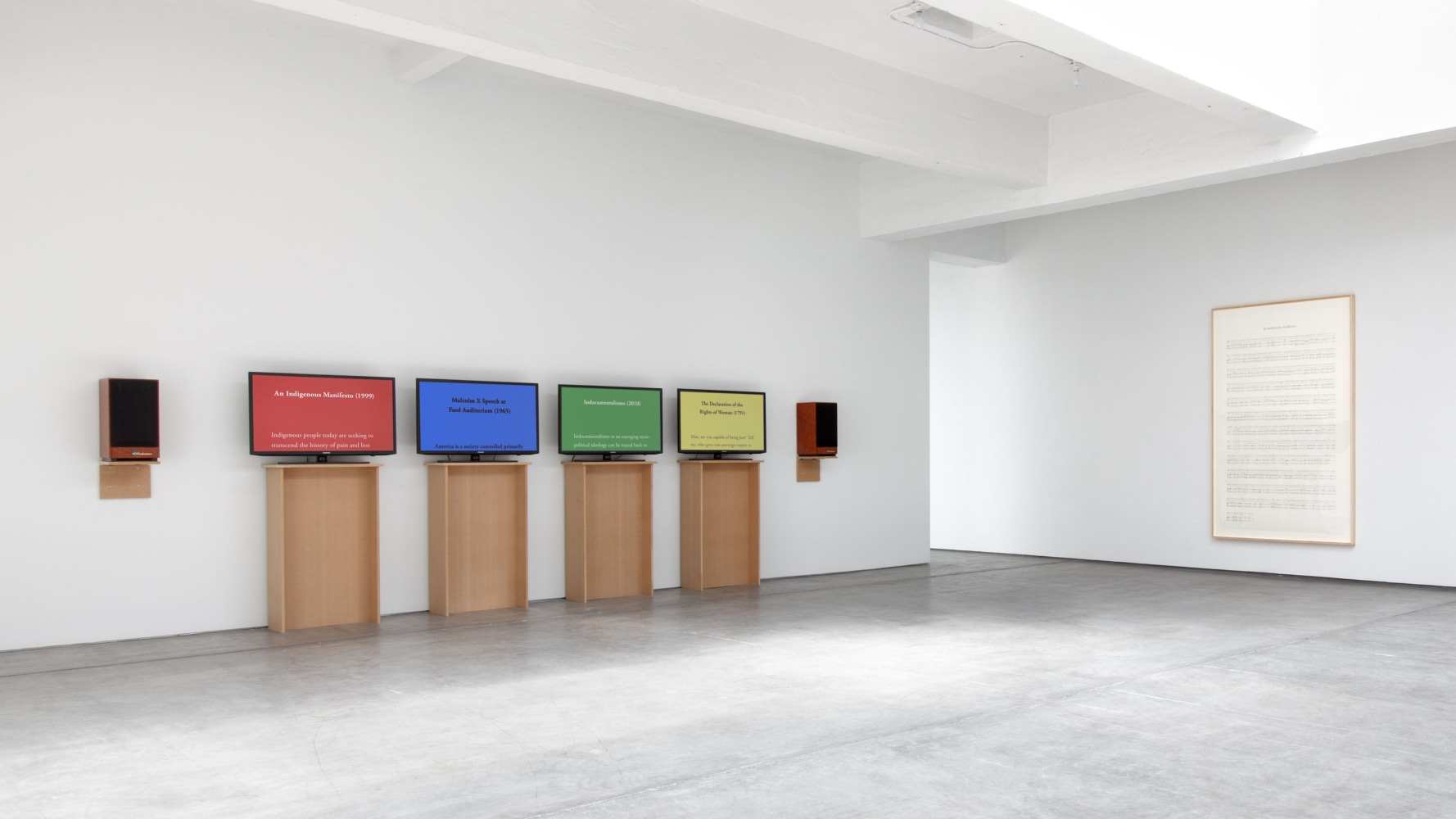 Installation view, Charles Gaines, Notes on Social Justice, September 7 – October 5, 2013