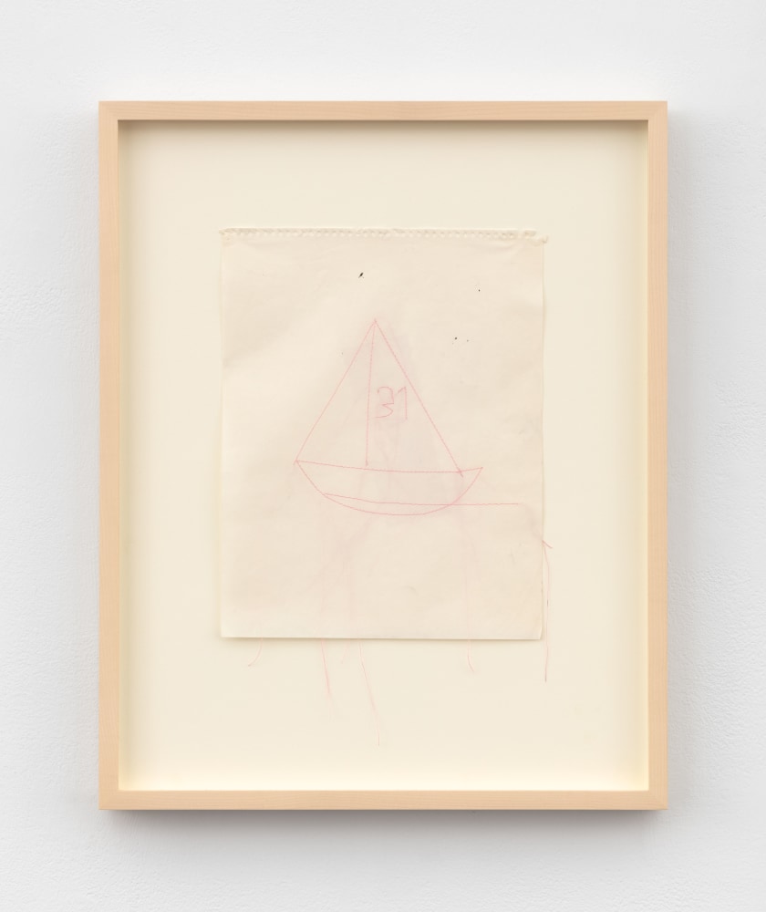 Joel Shapiro untitled, circa 1972 thread on paper
