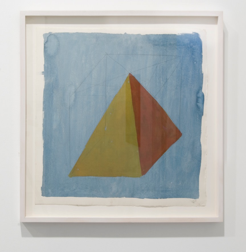 Sol LeWitt "Isometric Pyramid" 1984 Gouache on paper 22 x 22 in.