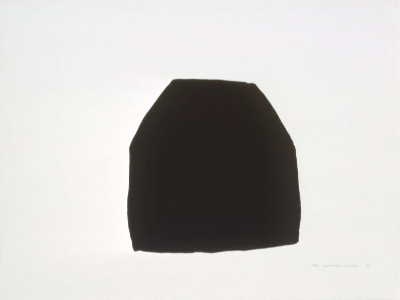 Joel Shapiro "Untitled (Black)" 1979-90 Lithograph on Arches Cover printed in black from an aluminum plate 22 x 29 3/4 in.
