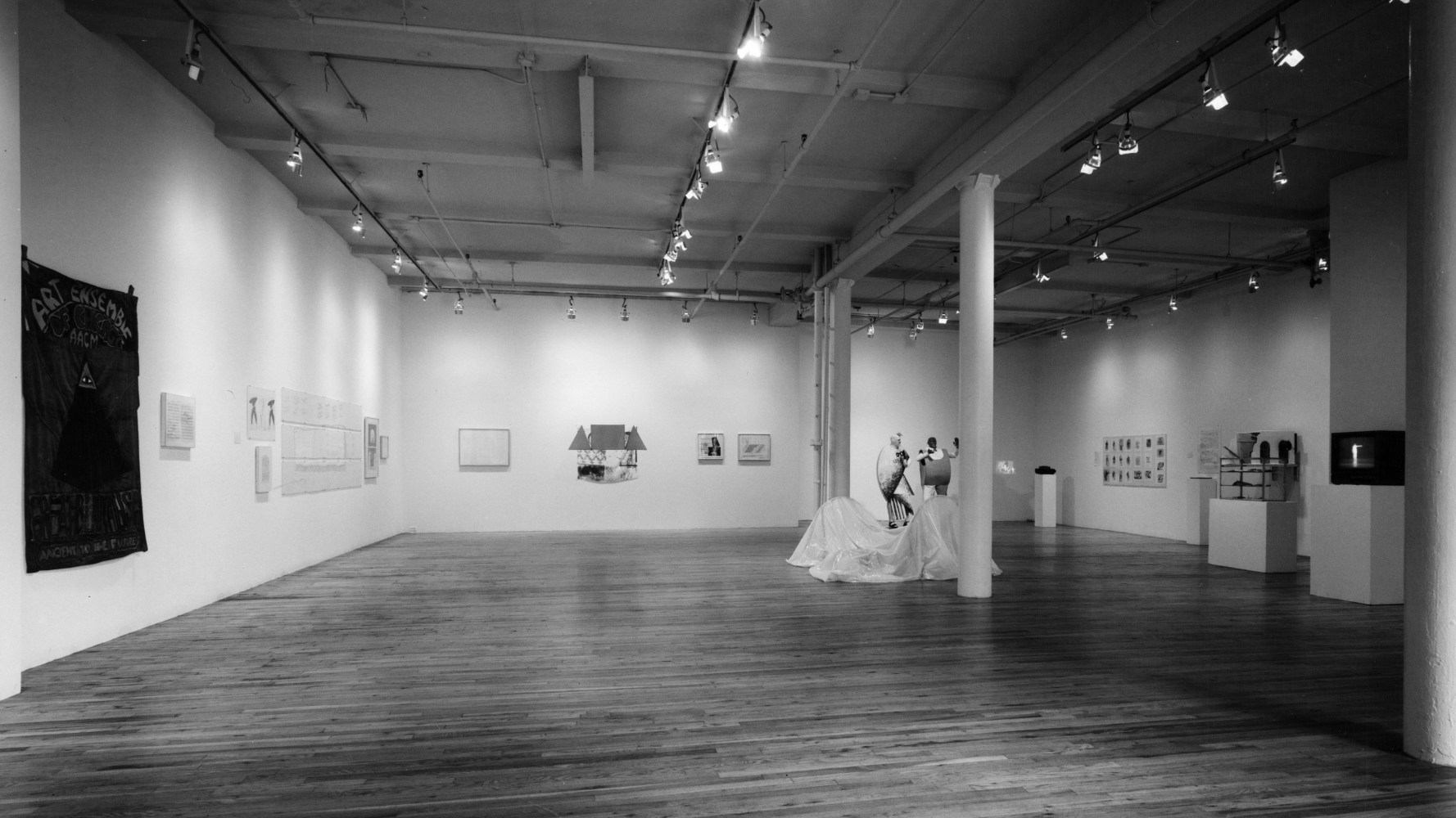 Installation view, Three Paintings, Paula Cooper Gallery, 155 Wooster Street, New York, September 13 - October 1 1983. Photo: Eeva Inkeri.