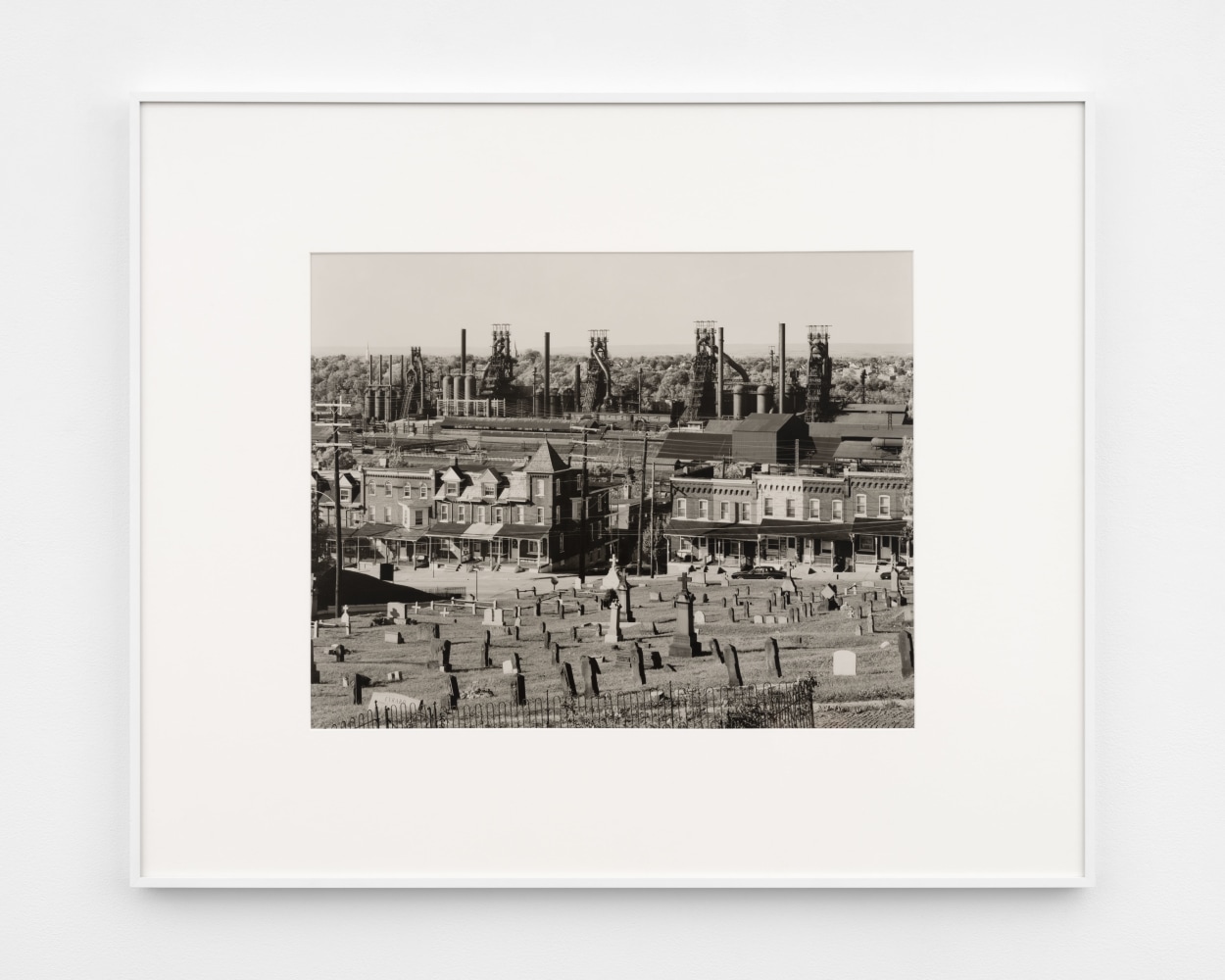 Bernd & Hilla Becher Industrial Landscapes: Bethlehem, Pennsylvania, USA, 1986 gelatin silver print print (sight): 17 5/8 x 22 3/8 in. (44.8 x 56.8 cm) frame: 29 5/8 x 36 in. (75.2 x 91.4 cm)