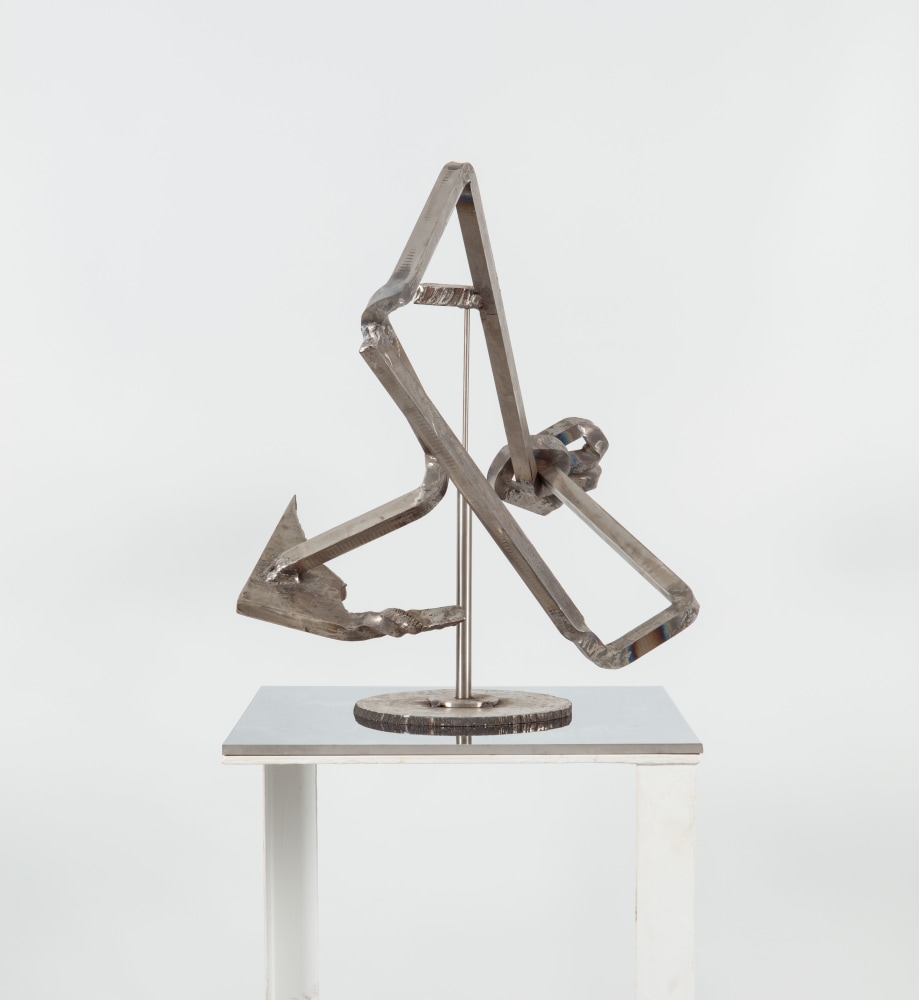 Mark di Suvero Untitled, 2016 stainless steel and titanium 29 3/4 x 37 1/2 x 23 in. (75.6 x 95.3 x 58.4 cm)