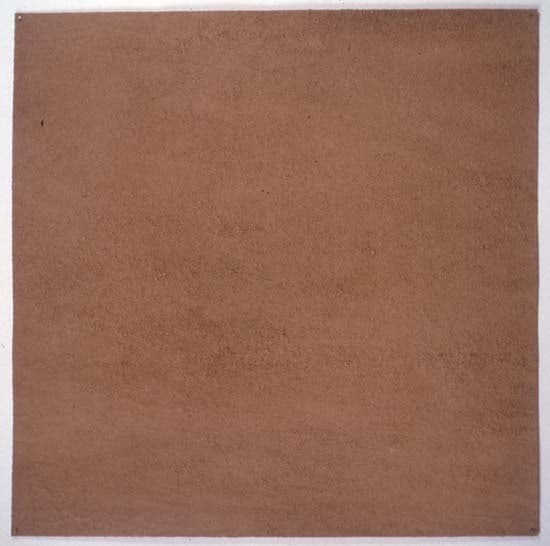Meg Webster "Soil" 1996 Soil on paper 25 x 25"