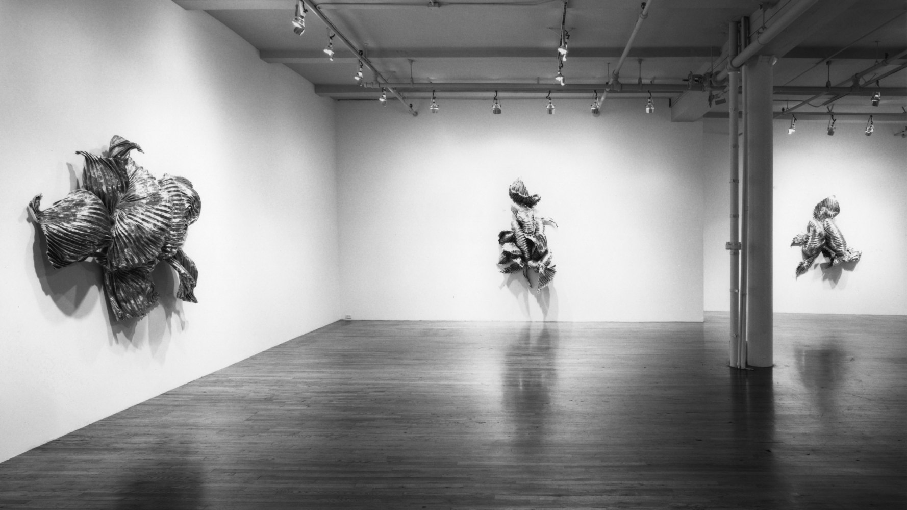 Installation view, Trophies, Paula Cooper Gallery, 155 Wooster Street, New York, September 4 - 29, 1990. © Lynda Benglis / Licensed by Artists Rights Society (ARS) New York. Courtesy PACE, New York, and Paula Cooper Gallery, New York. Photo: Geoffrey Clements.