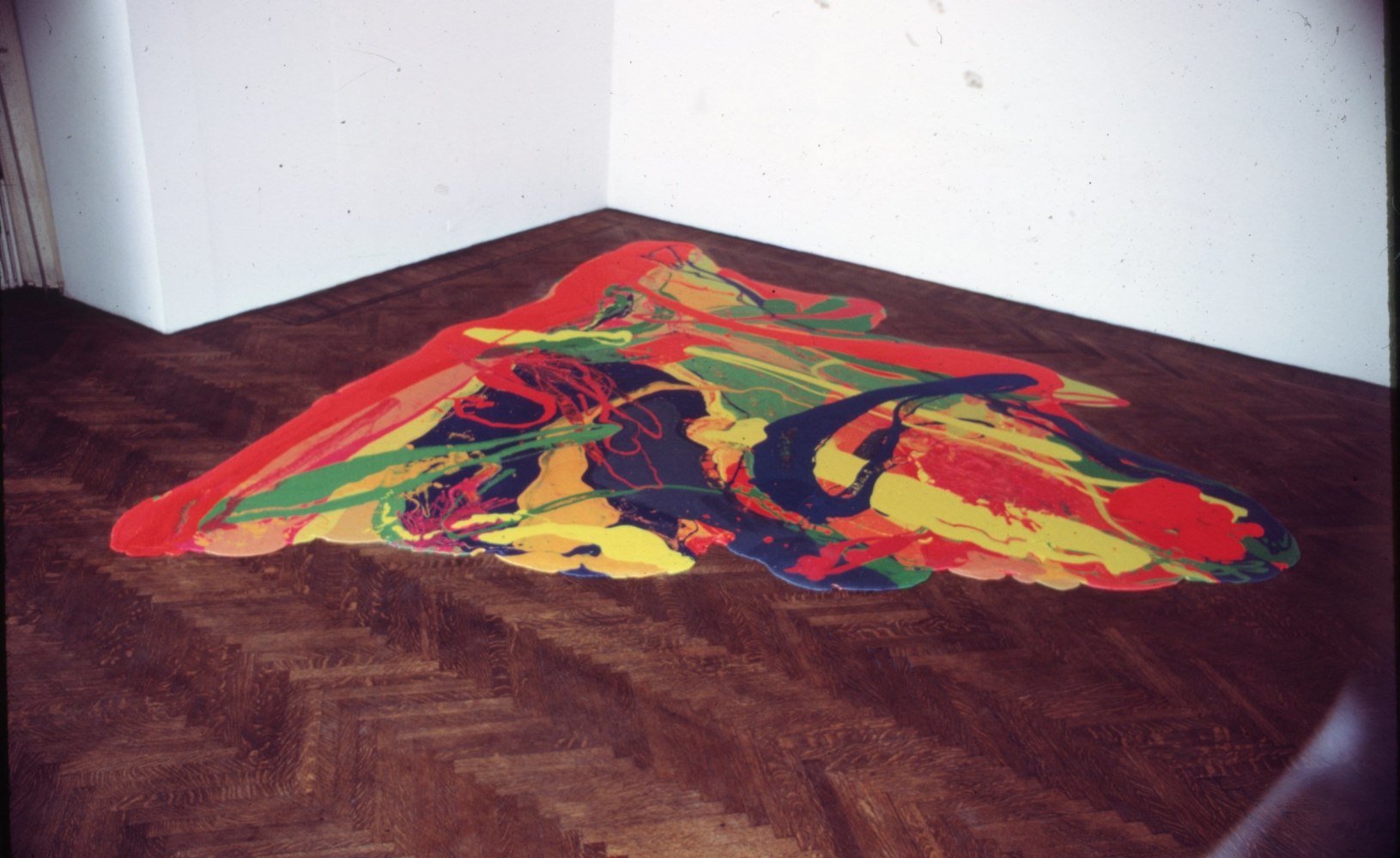 Lynda Benglis &quot;Bounce&quot; 1969 Poured pigmented polyurethane 161 1/2&quot; x 188&quot;