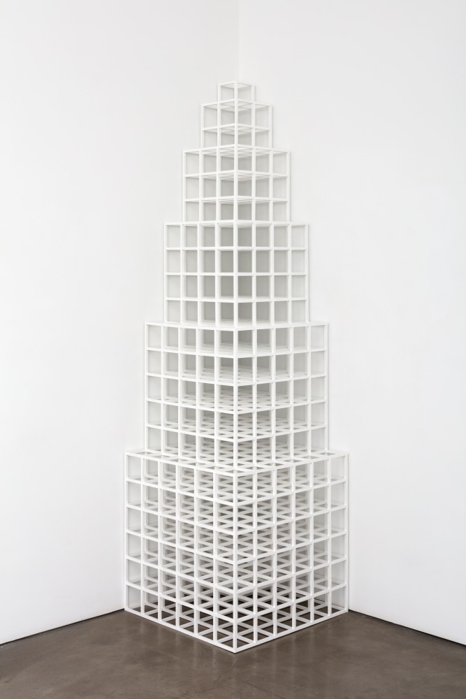 Sol LeWitt
Corner Piece 1 2 3 4 5 6, 1979
white painted birch wood
99 1/4 x 29 x 29 in. (252.1 x 73.7 x 73.7 cm)