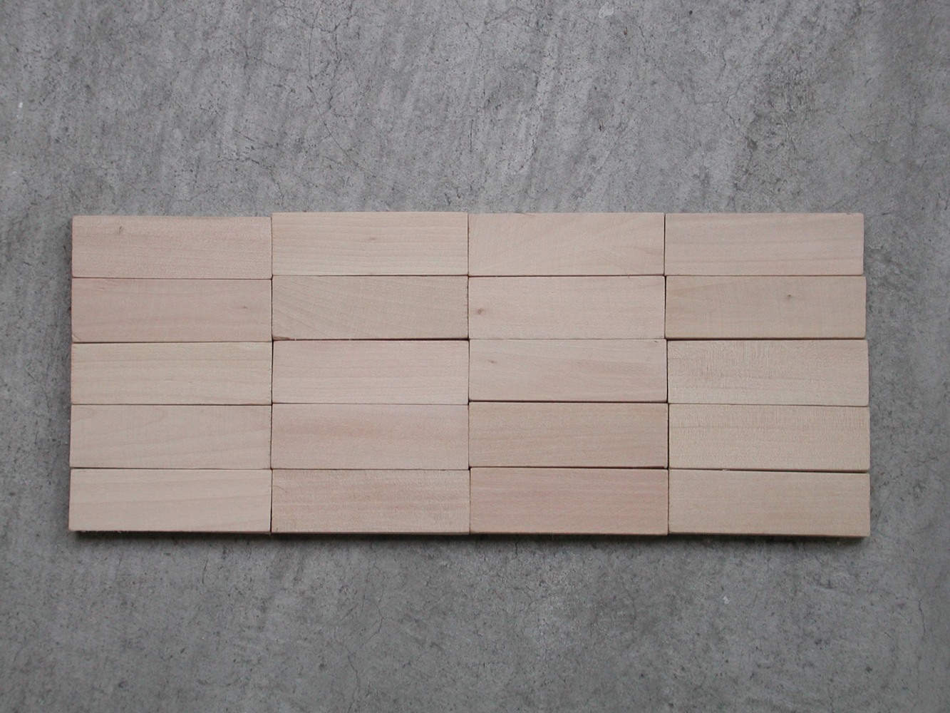 Carl Andre "5H x 4S Isolign" 2000 Wood 9/16 x 5 x 12"