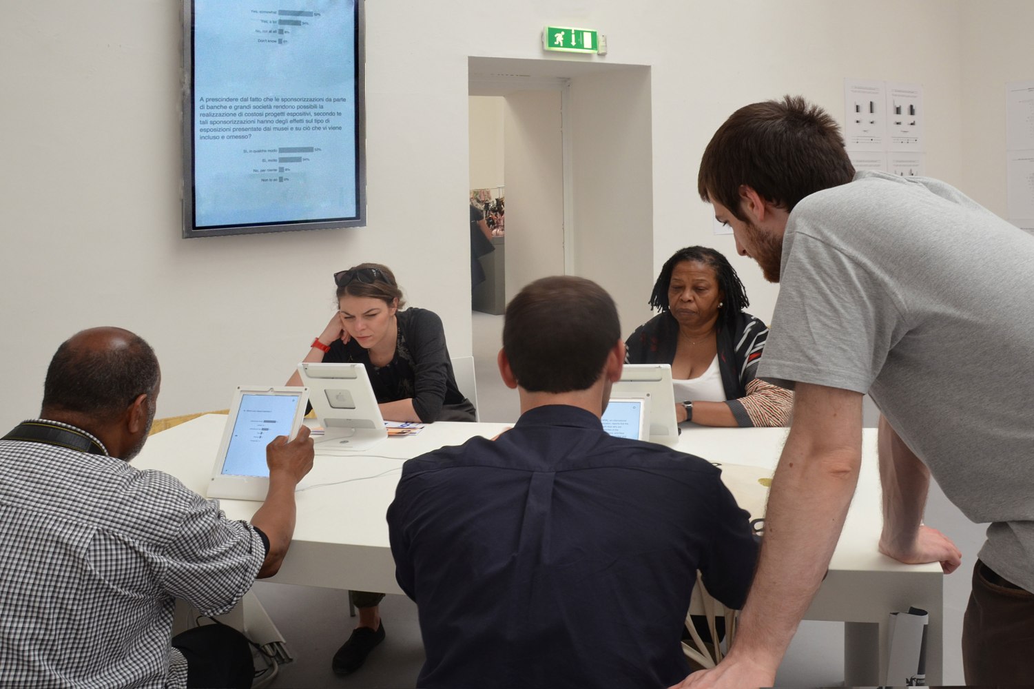 Hans Haacke World Poll, 2015 iPad, Mac Mini and airport base station, 56th International Art Exhibition - la Biennale di Venezia, All the World's Futures, Venice, Italy, 2015