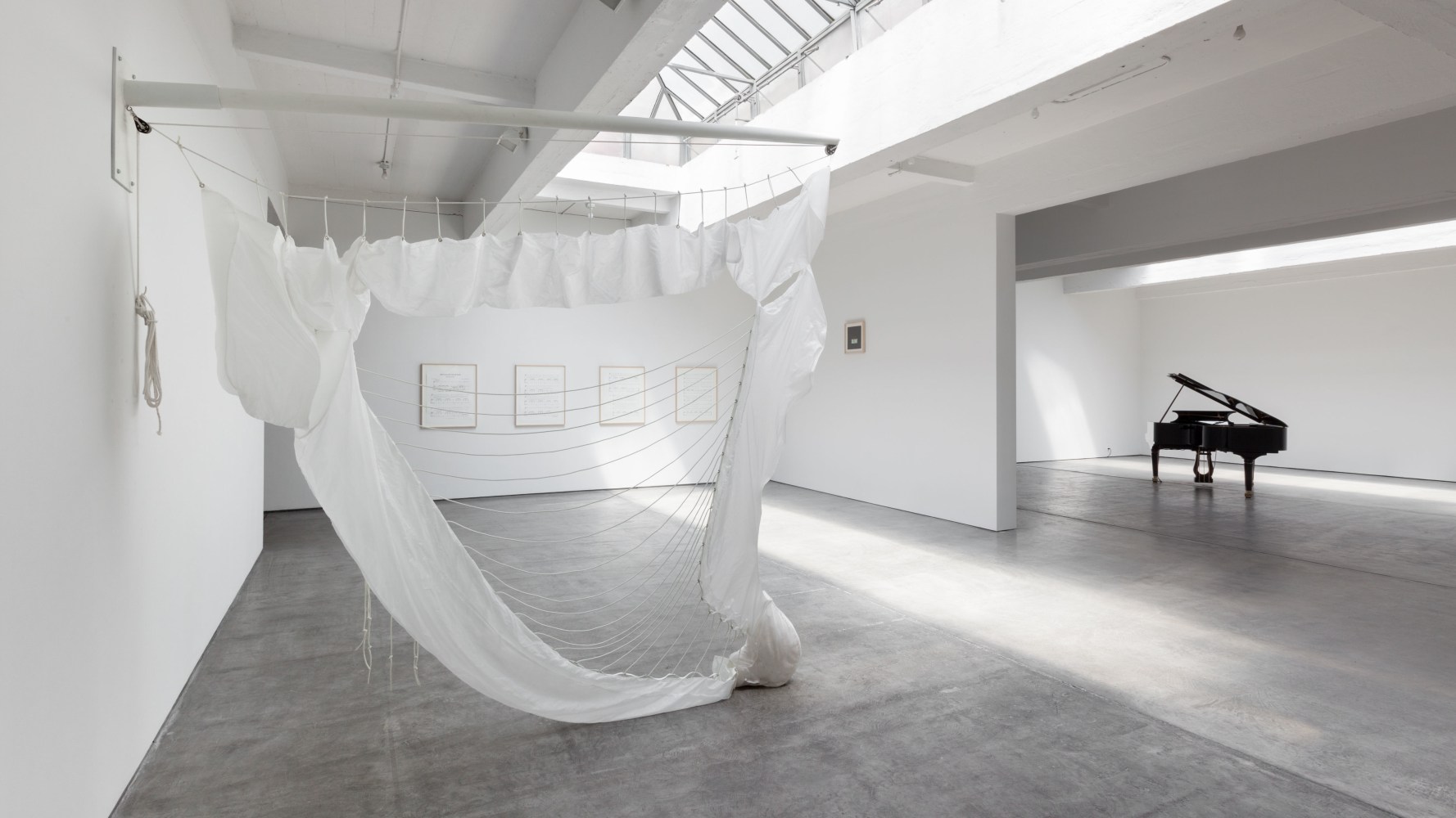 Installation view, Céleste Boursier-Mougenot, Bruce Conner, Latifa Echakhch, Charles Gaines, Christian Marclay, Claes Oldenburg & Coosje van Bruggen, April 26 – July 16, 2014