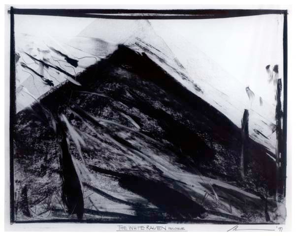 Robert Wilson &quot;The White Raven Overture II&quot; 1991 Charcoal on paper 23&quot; x 29&quot;