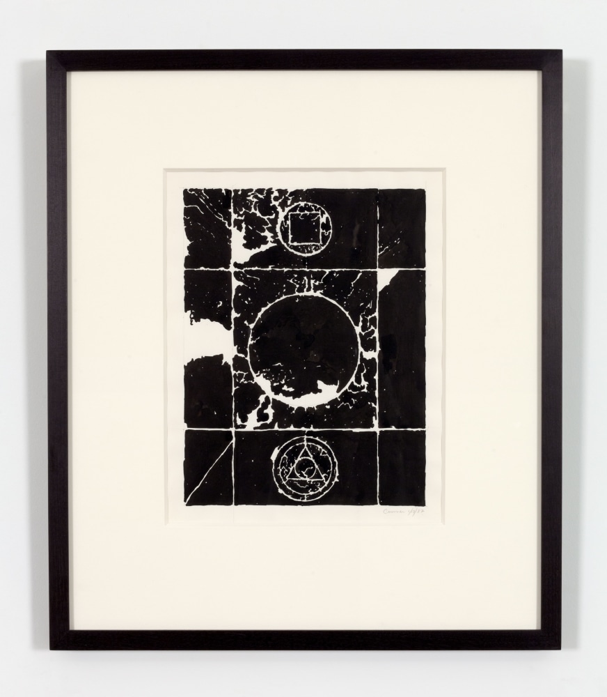 Bruce Conner UNTITLED, February 13, 1987 ink on paper 9 3/8 x 8 1/4 in. (23.8 x 21 cm) framed: 18 1/2 x 15 7/8 in. (47 x 40.3 cm)