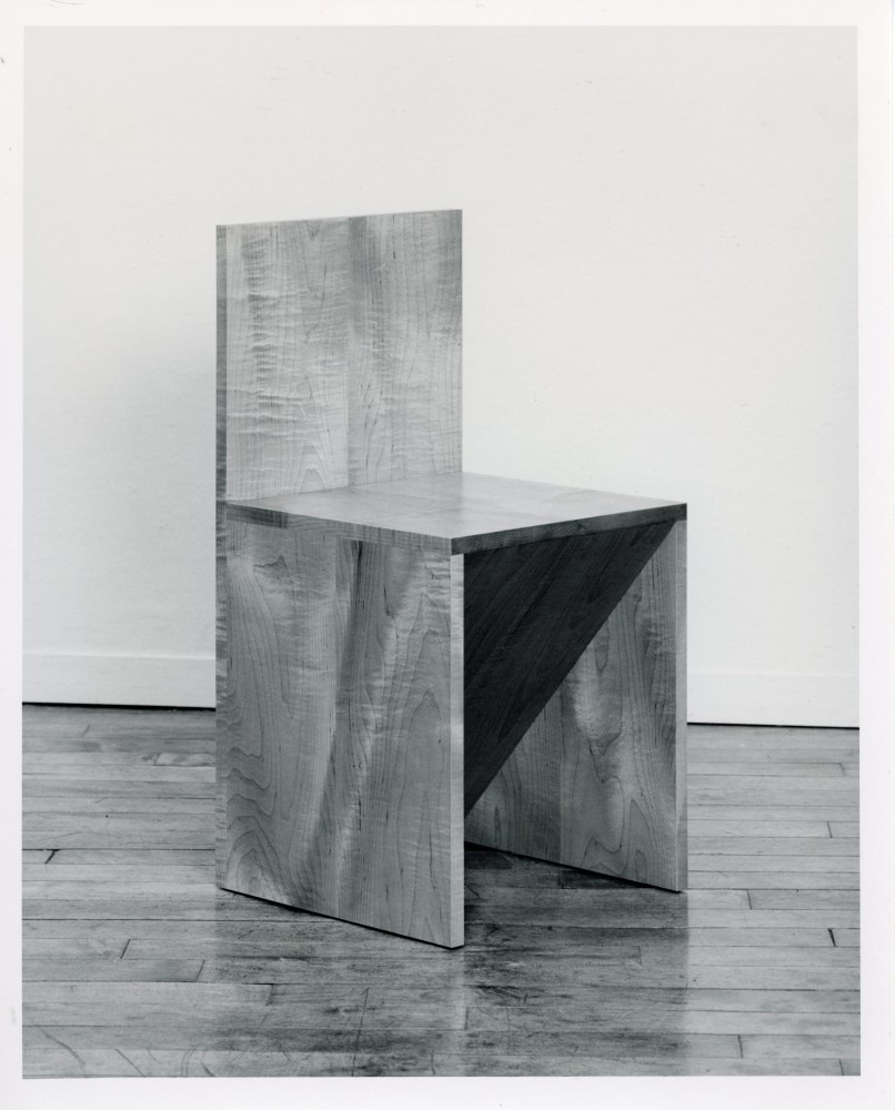 Donald Judd &quot;Side Chair&quot; 1987 Curly maple/oil finish 30&quot; x 15&quot; x 15&quot;