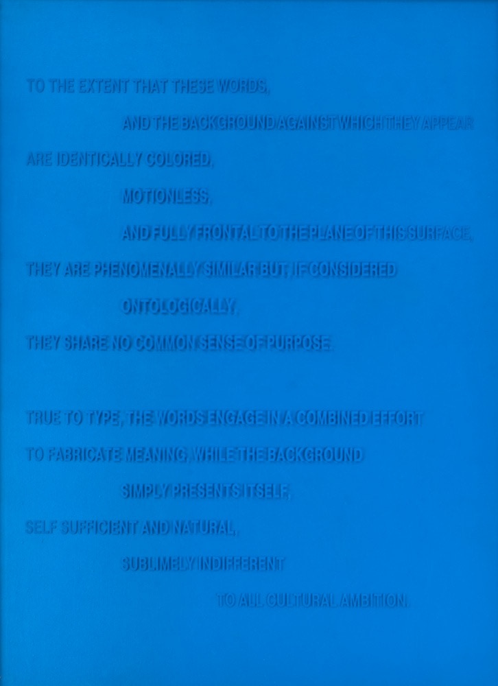 Douglas Huebler Variable Piece #70: 1971 (In Process) Global, Crocodile Tears: The Signature Artist (Napoleon), (detail), 1990 oil and acrylic on canvas, text, photograph, silkscreen on plexiglas