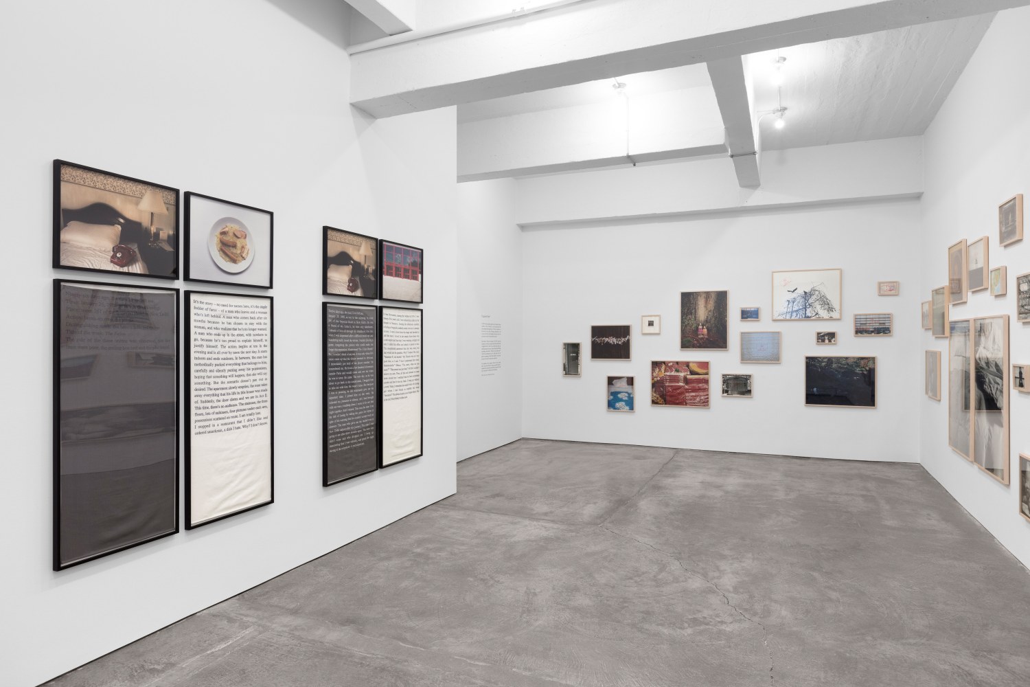 Installation view, Sophie Calle, Bruce Conner, Paul Pfeiffer, Documents & Recitations, October 26, 2019 – February 6, 2020