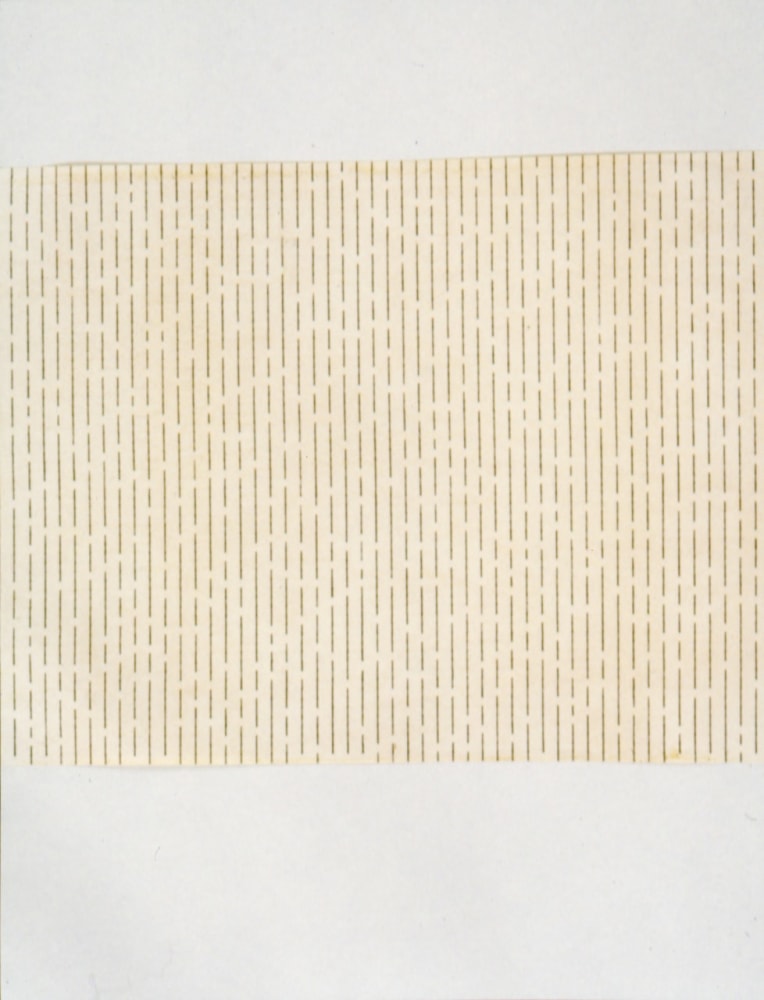 Carl Andre &quot;Untitled&quot; 1963 Typewriter ink on paper, collaged 11&quot; x 8 1/2&quot;