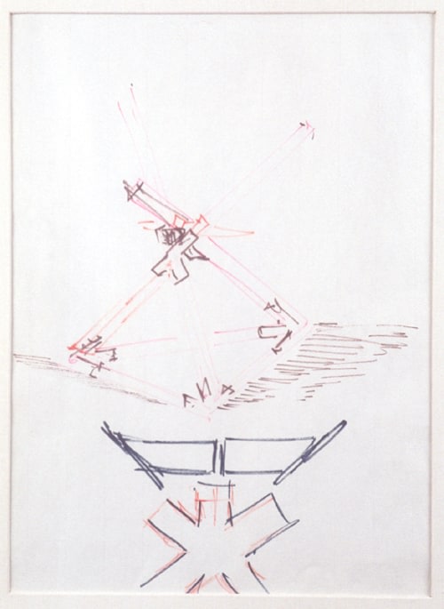 Mark di Suvero "Untitled" 1971 Colored marker on paper 21 x 16 7/8 in.