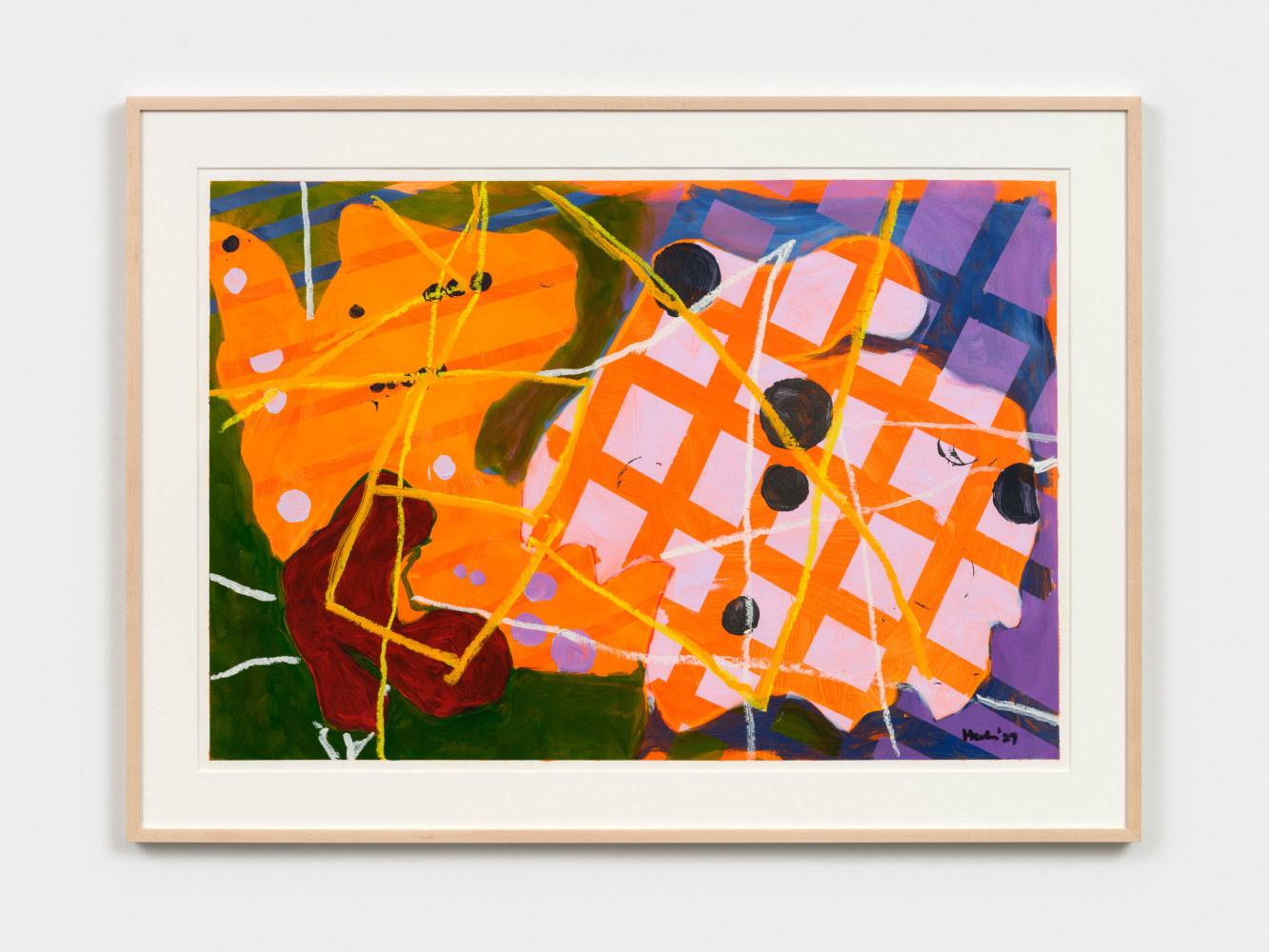 Cynthia Hawkins Untitled #4 (regarding chapter 3), 2024 acrylic and oil bar on paper 30 1/2 x 44 in. (77.5 x 111.8 cm) frame: 34 x 46 1/4 x 1 1/2 in. (86.4 x 117.5 x 3.8 cm)