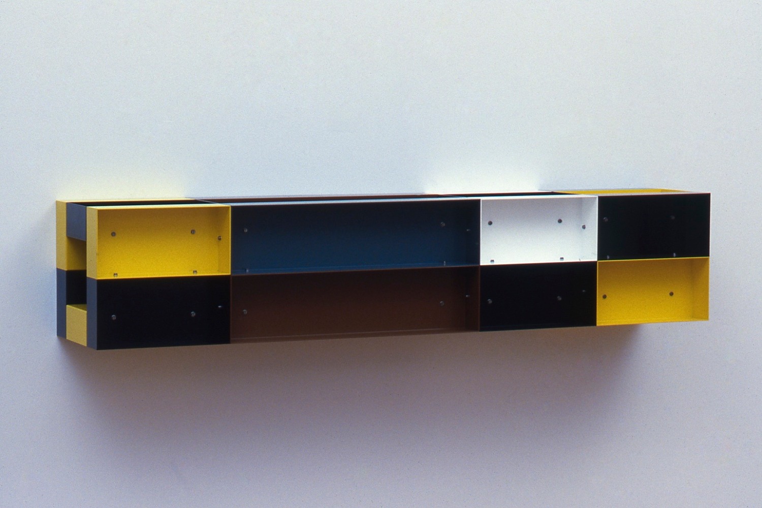 Donald Judd &quot;Untitled&quot; 1989 Paint on aluminum and galvanized 11 7/8&quot; x 11 x 11 7/8&quot;