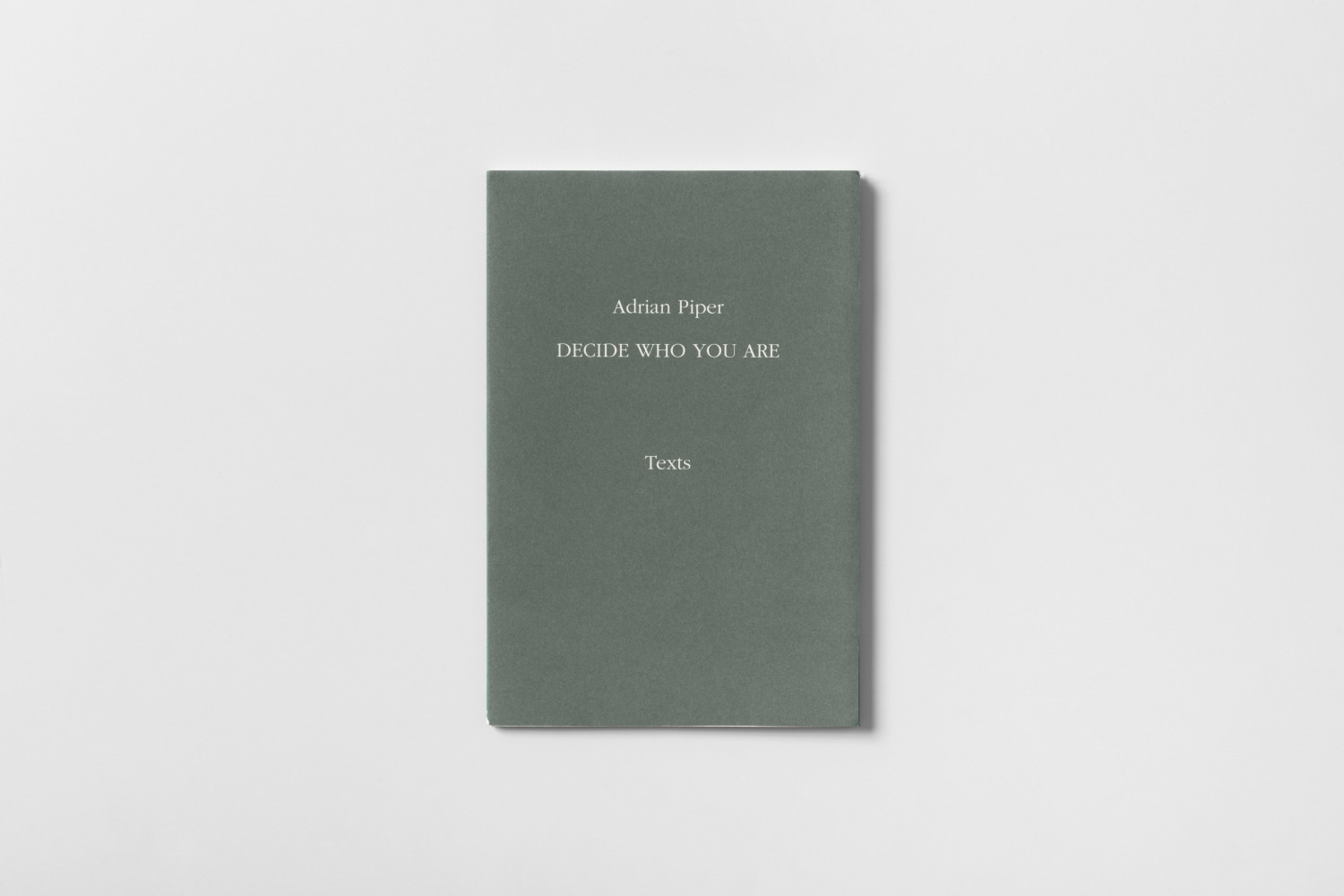 Adrian Piper Decide Who You Are Cover