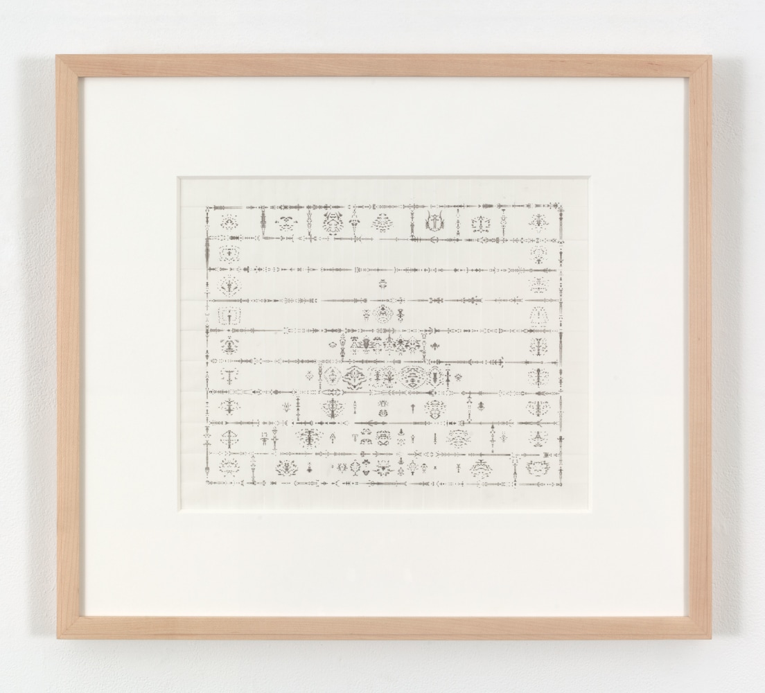 Emily Feather UNTITLED, DECEMBER 12, 2003, 2003 ink on Bristol paper paper size: 11 1/2  x 14 3/8 in. (29.2 x 36.5 cm) framed: 19 1/2 x 21 3/8 x 1 in. (49.5 x 54.3 x 2.5 cm)