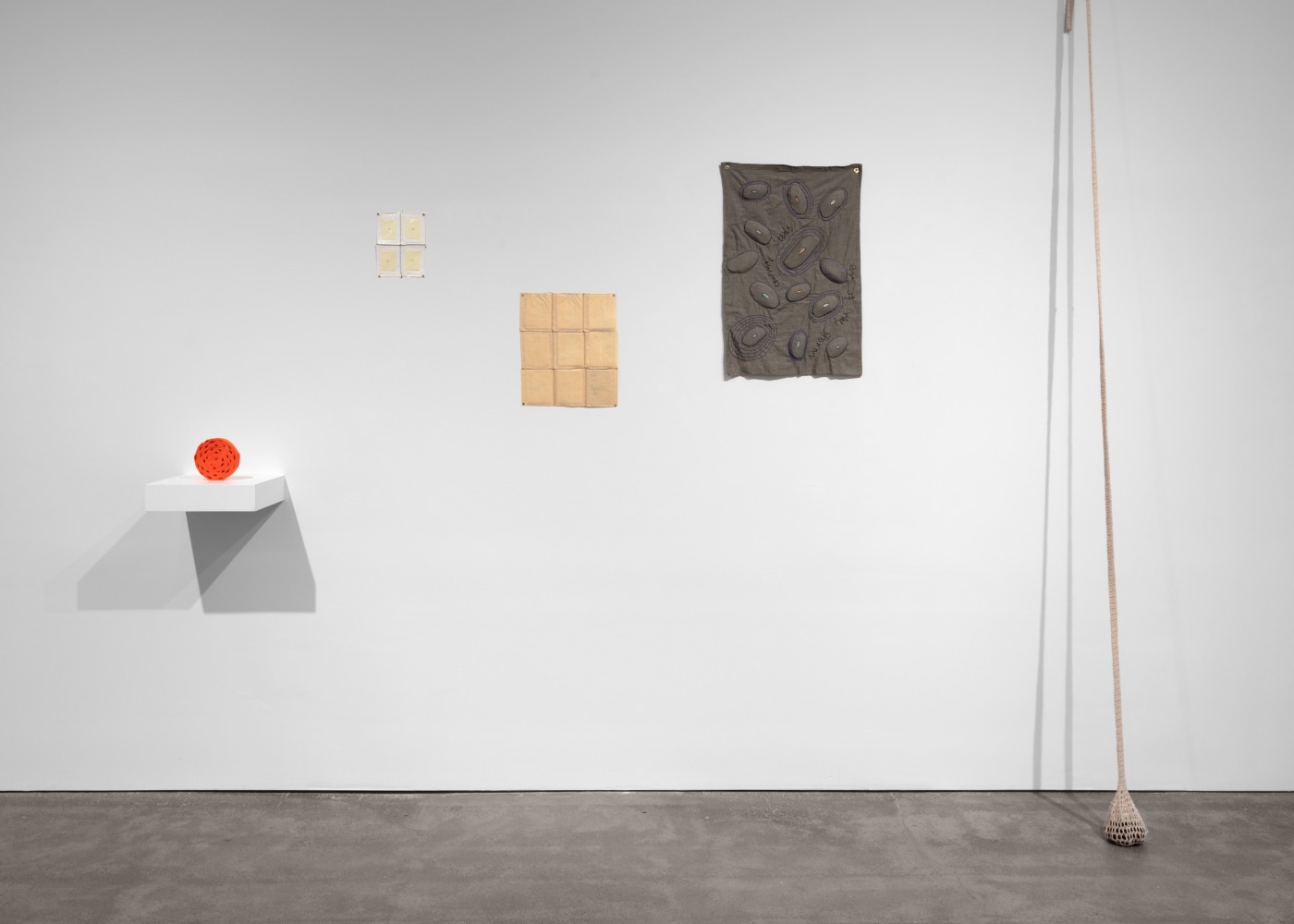 Installation view, Stitched, January 14 – February 19, 2022 3