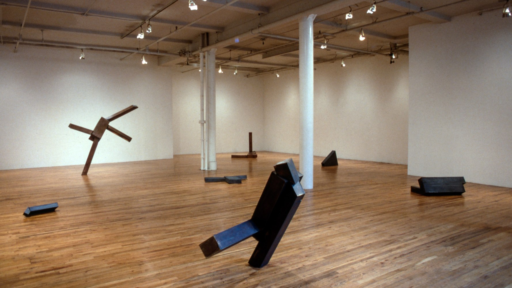 Installation view, New Sculpture, Paula Cooper Gallery, 155 Wooster Street, New York, November 1 - 29, 1984. © 2025 Joel Shapiro / Artists Rights Society (ARS), New York. Courtesy Paula Cooper Gallery, New York. Photo: Geoffrey Clements.