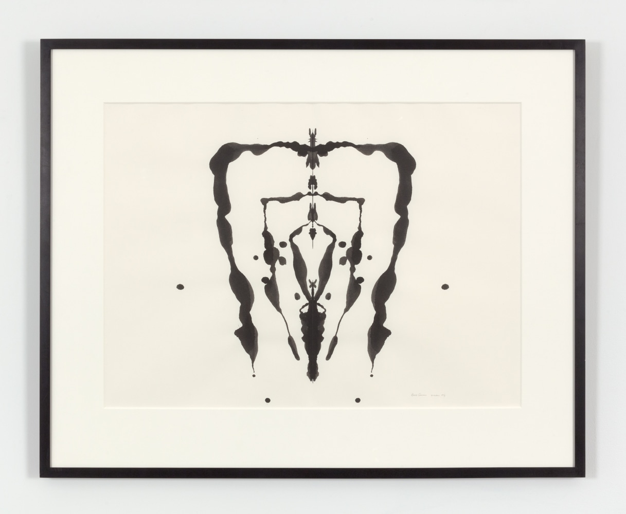 Bruce Conner INKBLOT DRAWING OCTOBER 1991, 1991 ink on paper 22 1/2 x 30 3/8 in. (57.2 x 77.2 cm)