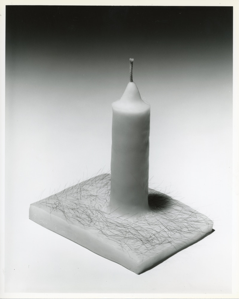 Robert Gober &quot;Untitled Candle&quot; 1991 Wax and human hair 8&quot; x 4 7/8&quot; x 6 1/2&quot;