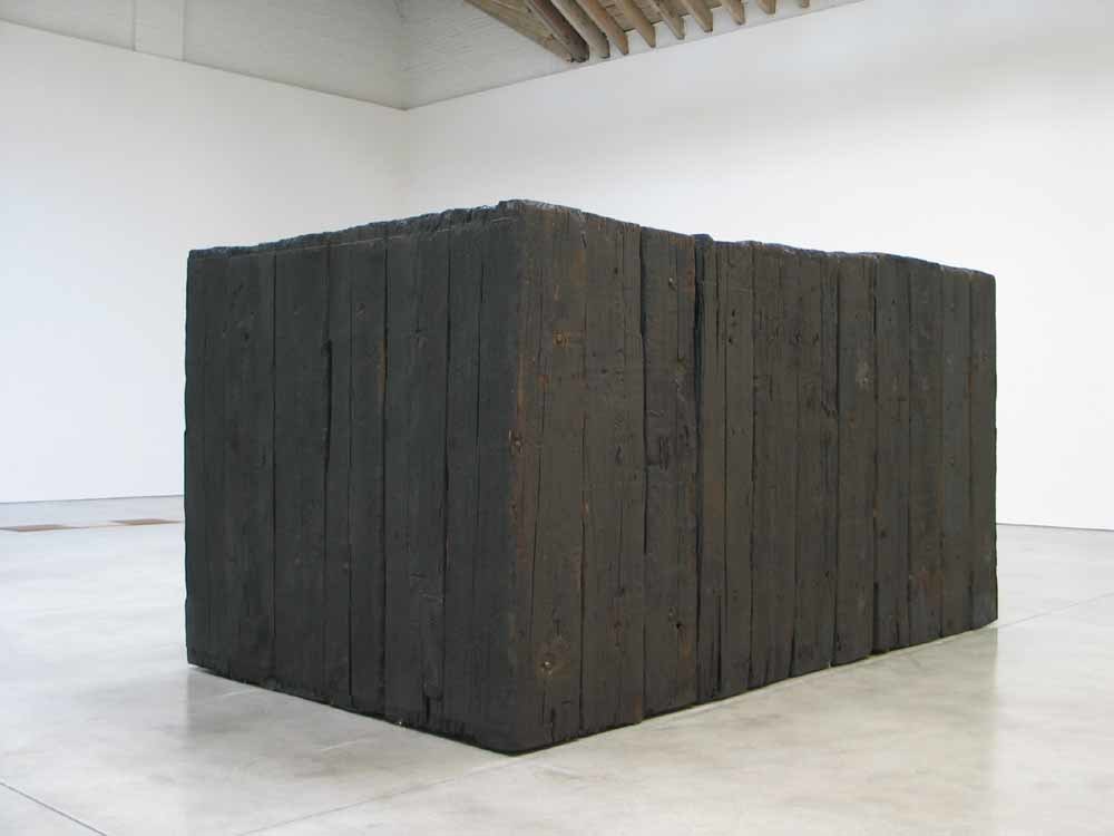Robert Grosvenor "Untitled" 1980-81 Wood (pine), paint, creosote 67 x 133 x 74 in.