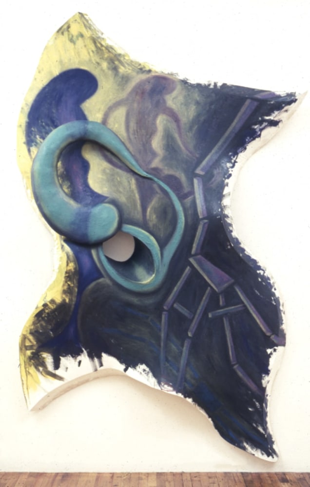 Elizabeth Murray &quot;On the Free Side&quot; 1987 Oil on canvas 117&quot; x 77&quot; x 13 1/4&quot;