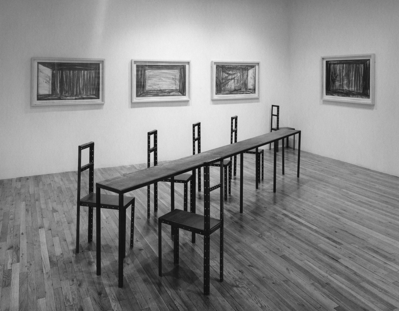 Installation view, Robert Wilson, Paula Cooper Gallery, 155 Wooster Street, January 21 - February 14, 1987. © Robert Wilson. Courtesy Paula Cooper Gallery, New York. Photo: D. James Dee.