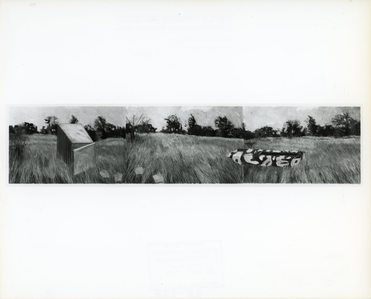 Jennifer Bartlett &quot;Modern House&quot; 1984 Pastel on 3 sheets of paper 26 1/2&quot; x 10'