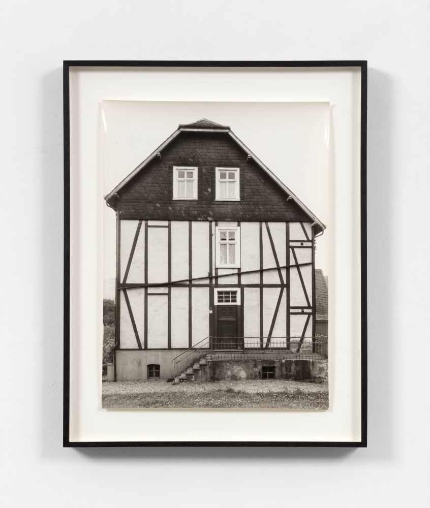 Bernd & Hilla Becher Framework House, Siegen/Kaan-Marienborn, Schlossblick 17, Germany, 1962 gelatin silver print 15 1/2 x 11 1/2 in. (50.5 x 39.7 cm) frame: 19 7/8 x 15 5/8 x 1 1/4 in. (50.5 x 39.7 x 3.2 cm) numbered verso: "IVa/15", "B69" and circled "24"