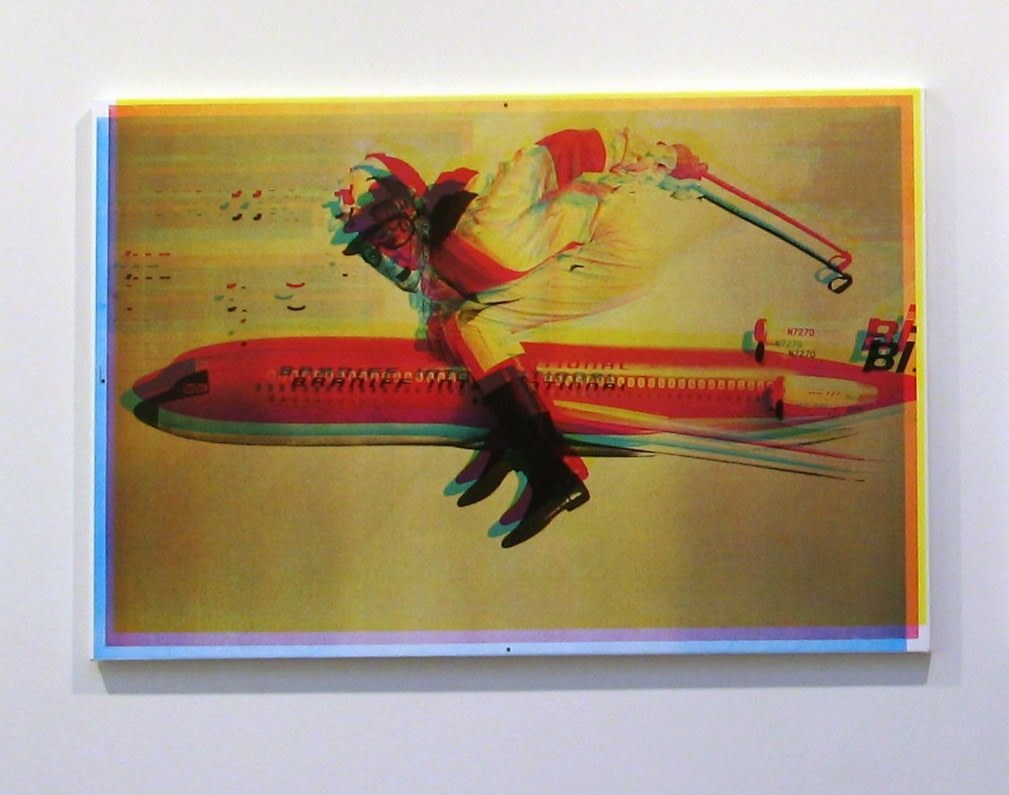 Kelley Walker "Braniff Jockey" 2006 Digital silkscreen on canvas 37 1/4 x 47 1/2 in.