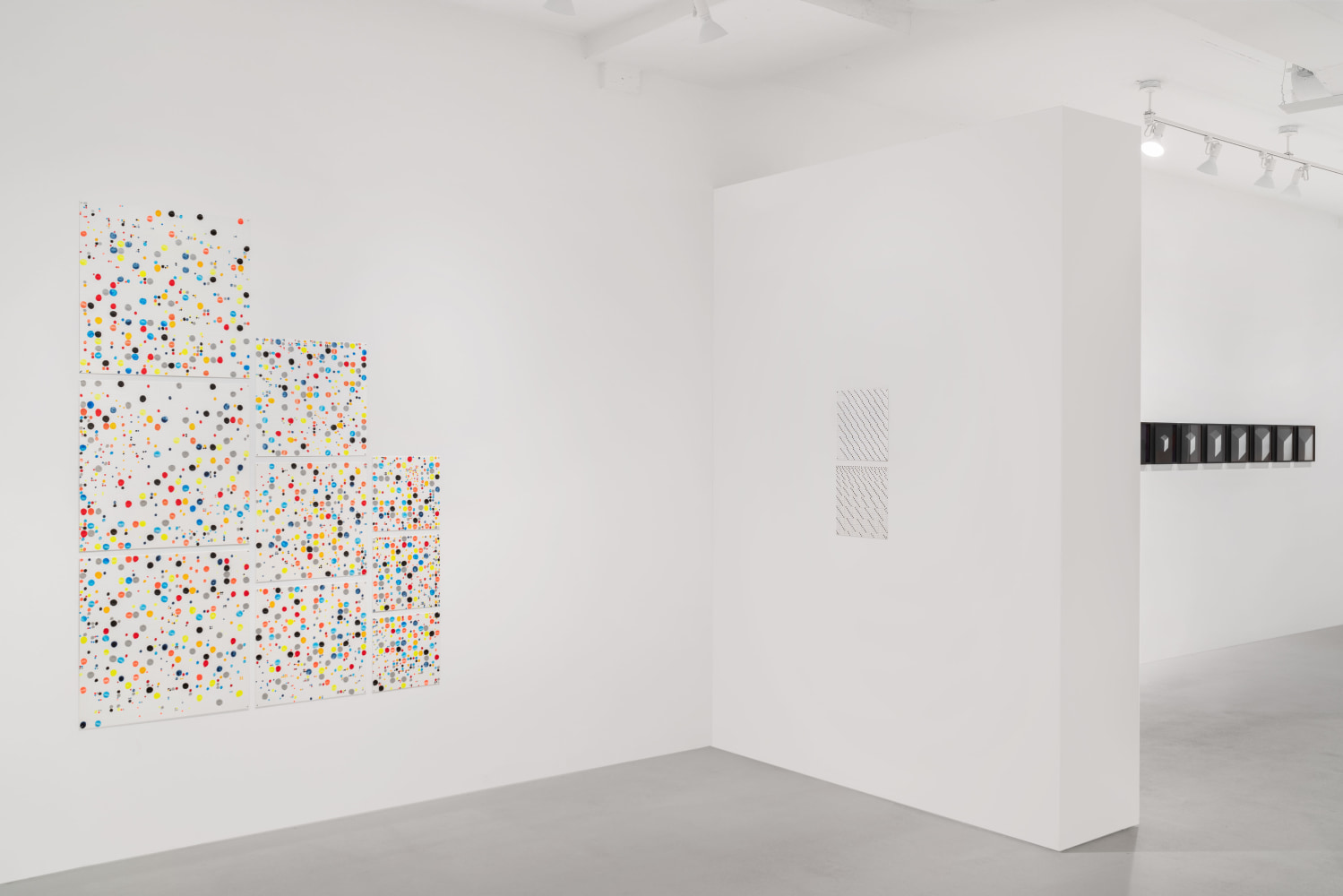 Installation view, Jennifer Bartlett, Grids & Dots, January 16 – February 7, 2021