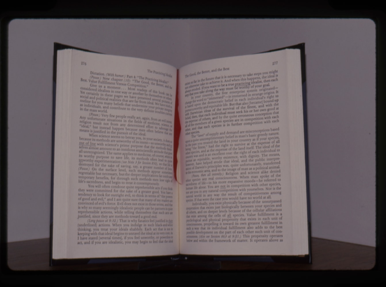 Jonathan Borofsky &quot;Big Book Reproduction, pages 276-277 ('The Individual and the Nature of Mass Events', author Jane Roberts, published by Prentice Hall, Inc.) at 3,214,883&quot; 1990 Aluminum, steel, plywood, formica, fiberglass, painted canvas, foam, Naugahyde, silkscreen on paper 102 1/4&quot; x 111&quot; x 52 1/2&quot;