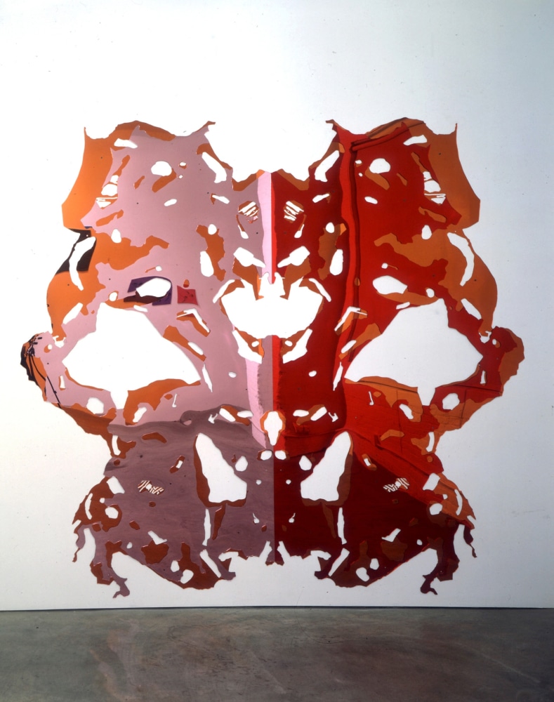 Kelley Walker &quot;I See a Teddy Roosevelt shaped thing&quot; 2002 Mirrored acrylic / four panels overall: 92 5/8 h x 97 1/2 w in.