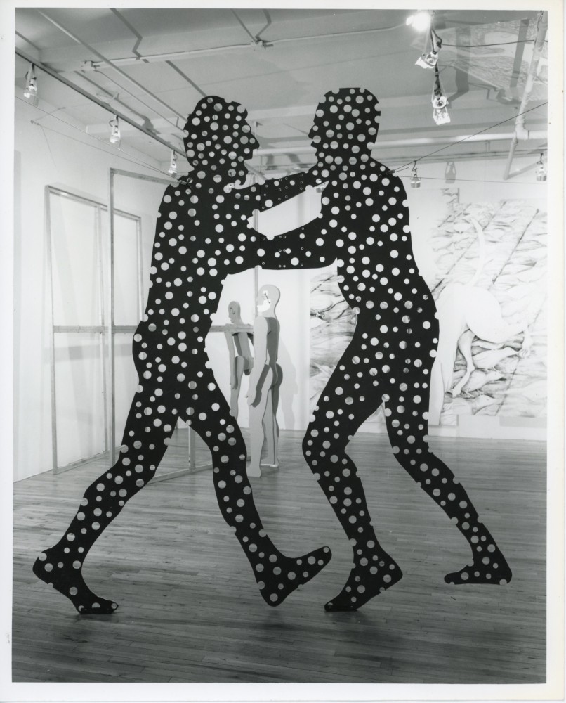 Jonathan Borofsky &quot;Molecule Men at 2,845,318&quot; 1982-83 Painted aluminum 120 x 109 1/4 x 1/4 in