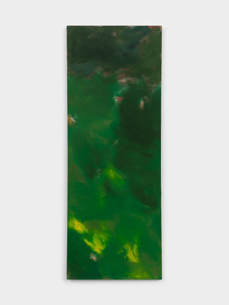 Cynthia Hawkins
Investigation into Green (Yellow Flashes), 1986
oil on canvas
70 x 26 in. (177.8 x 66 cm)
signed verso
