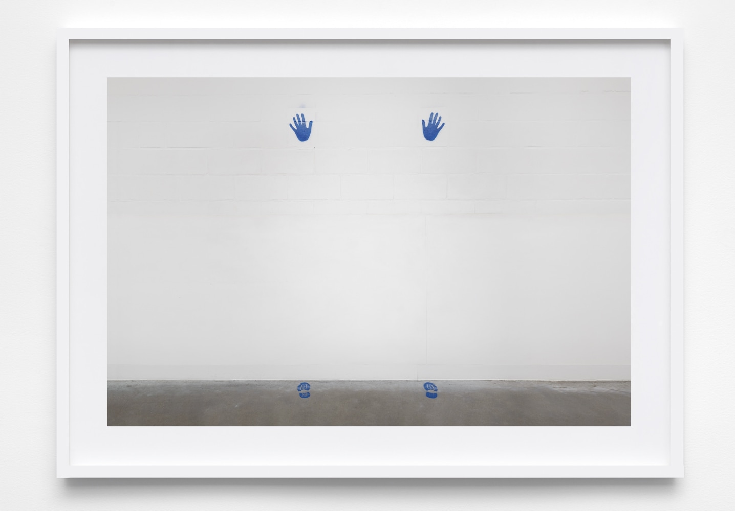 Carey Young Intake Room, Police Station, Bruges, Belgium, 2023 digital C-type photograph frame: 36 5/8 x 50 3/4 x 1 3/4 in. (93 x 128.9 x 4.4 cm)