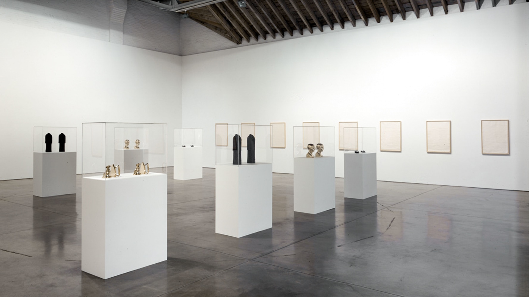 Installation view, Men, Women, and Dogs, Paula Cooper Gallery, 534 W 21st Street, New York. March 25 - April 29, 2005. © Sherrie Levine. Photo: Ellen Wilson.