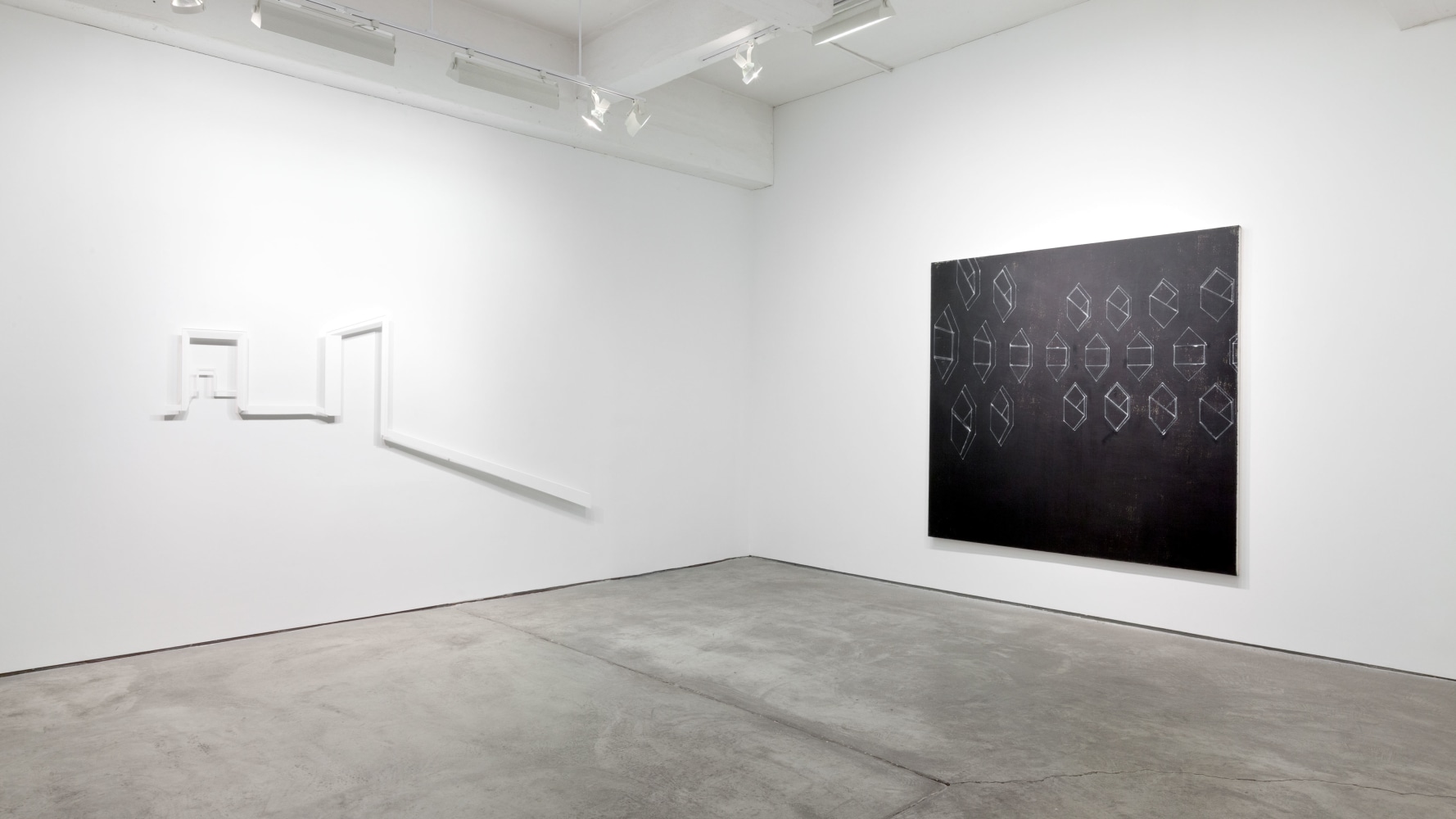 Installation view, Walid Raad and David Diao, September 22 – November 3, 2012