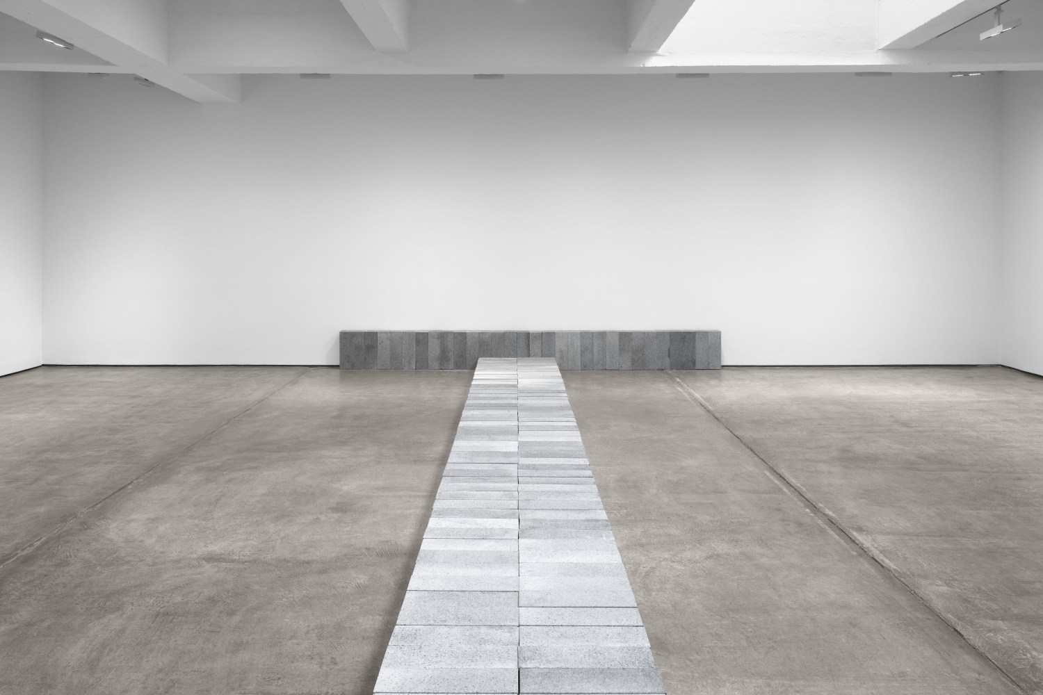 Installation view, Carl Andre, Paula Cooper Gallery, New York, January 9 – February 8, 2025. Courtesy Paula Cooper Gallery, New York. © 2025 Carl Andre / Artists Rights Society (ARS), New York. Courtesy Paula Cooper Gallery, New York. Photo: Steven Probert