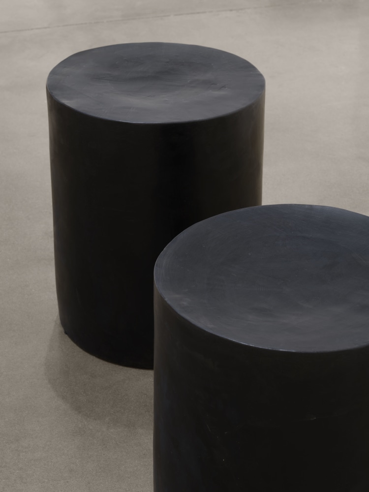 Meg Webster Two Black Seats, 1993 pigmented beeswax