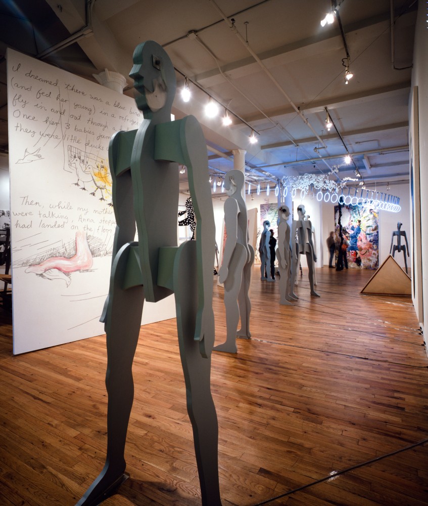 Installation view, Jonathan Borofsky, Paula Cooper Gallery, 155 Wooster Street, New York, November 5 - December 3, 1983. © Jonathan Borofsky. Courtesy Paula Cooper Gallery, New York. Photo: Eeva Inkeri.